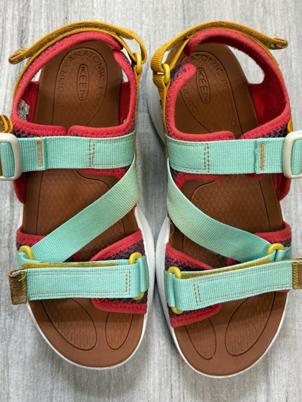 Keen Elle Sport Backstrap Golden Yellow/Lichen size US 7.5 EU 38